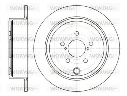 Диск тормозной задний (кратно 2) (выр-во Remsa) Subaru Forester 08> Impreza 08> Legasy 03> 09> (D61415.00) WOKING D6141500