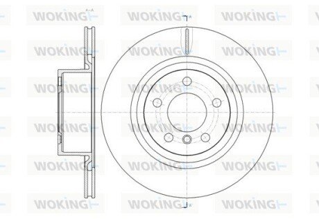 Диск тормозной задний (кратно 2) (выр-во Remsa) BMW X3F25 10>17 (D61455.10) WOKING D6145510