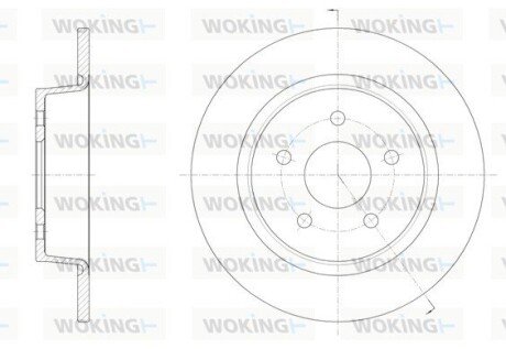 Диск гальмівний задній (кратно 2) (Remsa) Ford Kuga II / Connect II / C-max II III (D61459.00) WOKING D6145900