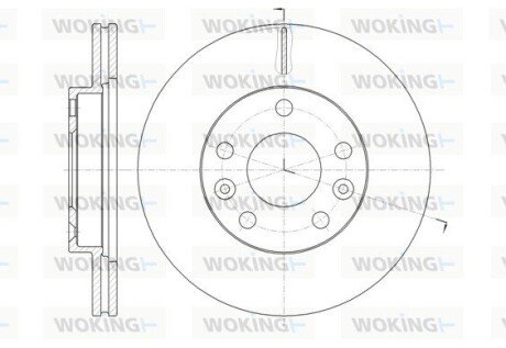 Диск тормозной передний (кратно 2) (выр-во Remsa) Renault Duster I (D61478.10) WOKING D6147810