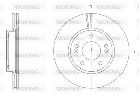 Диск тормозной передний (кратно 2) (выр-во Remsa) Hyundai i30 11> (D61507.10) WOKING D6150710