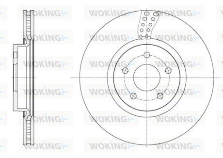 Диск тормозной передний (кратно 2) (выр-во Remsa) Ford Kuga II / Connect II (D61561.10) WOKING D6156110