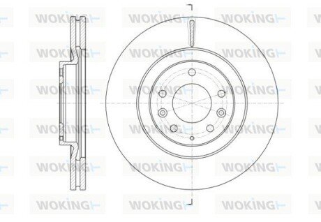 Диск гальмівний передній (кратно 2) (Remsa) Mazda CX-7 I CX-9 I (D61638.10) WOKING D6163810