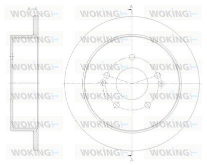 Диск гальмівний задній (кратно 2) (Remsa) Ssang Yong Korando 10> (D62096.00) WOKING D6209600