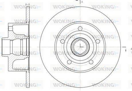 Гальмівний диск задн. A4/A6 98-04 WOKING D6431.00