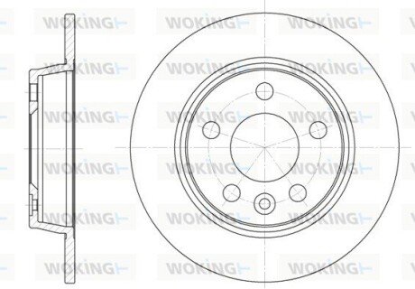 Тормозной диск задний. Galaxy/Sharan (95-10) WOKING D6453.00