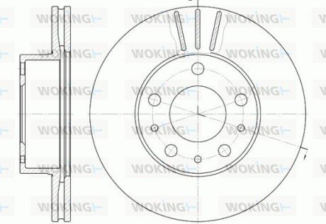 Диск тормозной передний (кратно 2) (выр-во Remsa) PSA Jumper Boxer 06> 11> (D6476.10) WOKING D647610