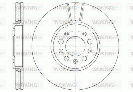 Диск тормозной передний (кратно 2) (выр-во Remsa) VAG Fabia I II Octavia I Rapid Roomster (D6544.10) WOKING D654410