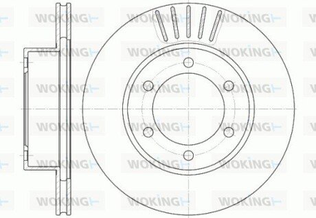 Тормозной диск передний. 4 RUNNER III /LAND CRUISER 90 2.7-3.4 95-02 WOKING D6562.10