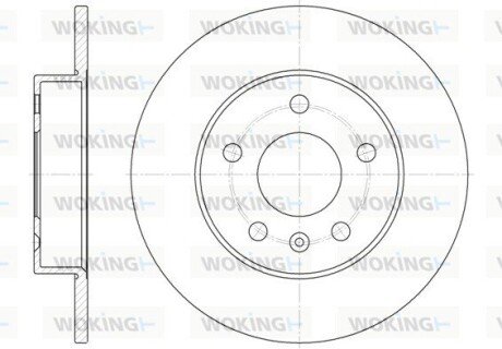 Диск гальмівний задній (кратно 2) (Remsa) Opel Astra G H Zafira A B / Meriva A B (D6578.00) WOKING D657800