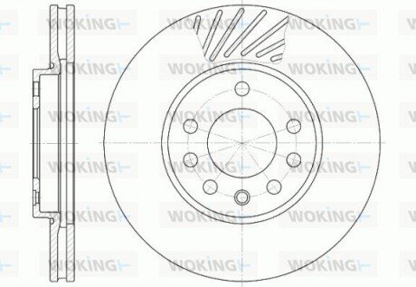 Диск тормозной передний (кратно 2) (выр-во Remsa) Opel Astra G H Zafira A / Meriva A / Combo C (D6584.10) WOKING D658410