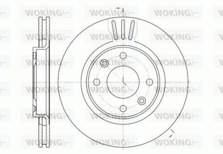 Диск тормозной передний (кратно 2) (выр-во Remsa) PSA Berlingo Partner I / C-Elysee 301 / C4 I C3 / 207 208 307 (D6603.10) WOKING D660310