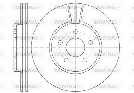 Диск тормозной передний (кратно 2) (выр-во Remsa) Ford Mondeo III (D6607.10) WOKING D660710