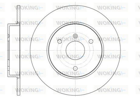 Тормозной диск пер. Fortwo/Roadster/Cabrio/City Coupe/Crossblade 98-07 WOKING D6617.00