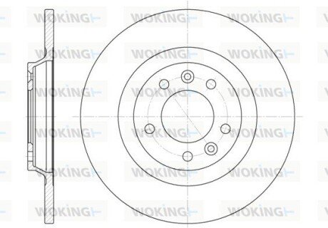 Тормозной диск (задний) CITROËN C5/PEUGEOT 407/508/607/RCZ 1.6-3.0 04- WOKING D6690.00