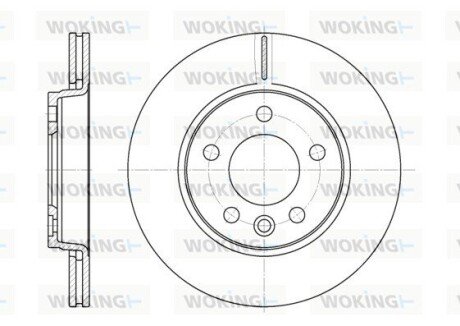 Диск тормозной задний (кратно 2) (выр-во Remsa) VW T5 T6 (D6707.10) WOKING D670710