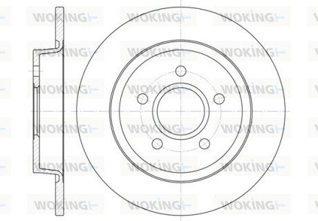 Диск тормозной задний (кратно 2) (выр-во Remsa) Ford Focus II C-max (D6712.00) WOKING D671200