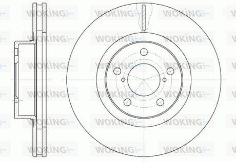 Диск гальмівний передній (кратно 2) (Remsa) Subaru Forester 02> 08> Impreza 00> 08> Legasy 03> 09> (D6715.10) WOKING D671510