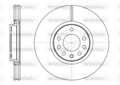 Диск тормозной передний (кратно 2) (выр-во Remsa) Opel Astra H Zafira B Meriva B Corsa D E (D6729.10) WOKING D672910