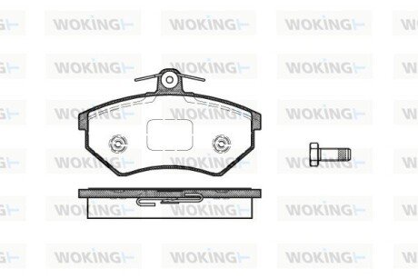 Колодки гальмівні диск. перед. (Remsa) Chery Amulet 1.3 03-10,Chery Amulet 1.5 03-10 (P0343.40) WOKING P034340