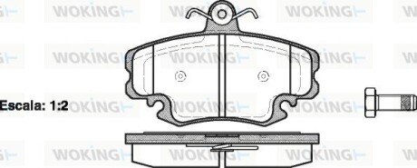 Колодки гальмівні диск. перед. (Remsa) Renault Logan I, Sandero I, Clio II (P0413.20) WOKING P041320