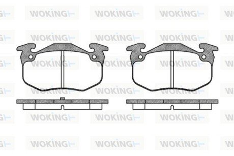 Тормозной колодки диск. задн. (выр-во Remsa) Renault Megane I, Peugeot 306 (P0443.50) WOKING P044350