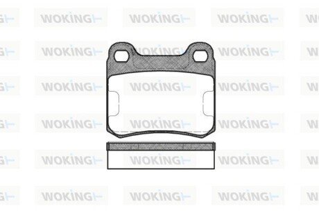 Тормозные колодки зад. W124/201/202 (ATE) WOKING P0573.10