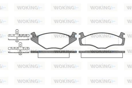 Гальмівні колодки пер. Golf II/III/Jetta I/II/Passat -97 WOKING P0713.10