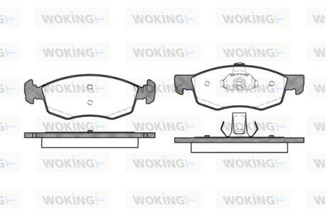 Колодки гальмівні диск. перед. (Remsa) Fiat Doblo I ATE ver. (P0723.30) WOKING P072330 (фото 1)