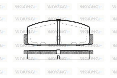 Колодки гальмівні диск. задн. (Remsa) Mazda 6 1.8 02-08,Mazda 6 1.8 07-,Mazda 6 1.8 08- (P0793.30) WOKING P079330