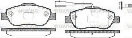 Колодки гальмівні диск. перед. (Remsa) VAG Golf VII Passat B8 Tiguan II / PSA Nemo Bipper 08> / Fiat Doblo I / Opel Corsa D (P10003.11) WOKING P1000311