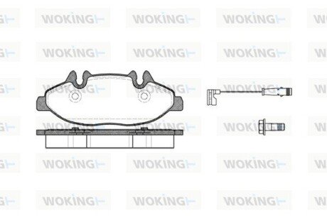 Колодки гальмівні диск. перед. (Remsa) MB Vito 639 (P10093.02) WOKING P1009302