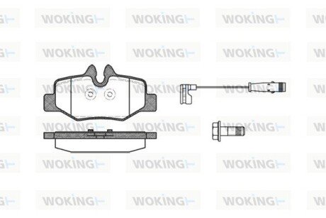 Тормозной колодки диск. задн. (выр-во Remsa) MB Vito 639 Bosch ver. (P10103.02) WOKING P1010302