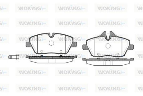 Тормозной колодки диск. перед. (выр-во Remsa) Mini Cooper, One, Clubman 08> (P10313.00) WOKING P1031300