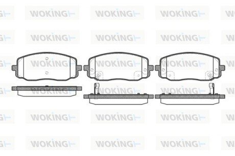 Тормозной колодки диск. перед. (выр-во Remsa) Hyundai i10, Kia Picanto 11> (P10333.02) WOKING P1033302