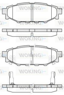 Тормозной колодки диск. задн. (выр-во Remsa) Subaru Forester (sh) 2.0 08-,Subaru Forester (sh) 2.5 08- (P10363.12) WOKING P1036312