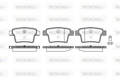 Тормозной колодки диск. задн. (выр-во Remsa) Ford Mondeo III (P10493.10) WOKING P1049310