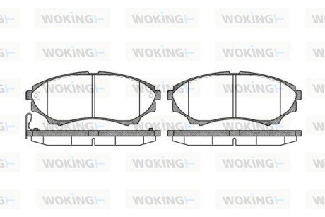 Гальмівні колодки пер. FORD RANGER/MAZDA B-SERIE 2.5-3.0 98-15 WOKING P10513.00