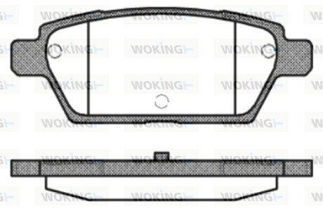 Колодки гальмівні диск. задн. (Remsa) Mazda 6 I (P10953.10) WOKING P1095310 (фото 1)