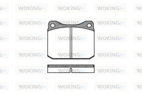 Тормозные колодки перед. LT 28 -96 WOKING P1103.00