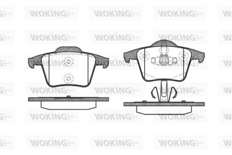 Тормозной колодки диск. задн. (выр-во Remsa) Volvo XC90 (02-15) (P11443.00) WOKING P1144300