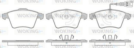 Тормозной колодки диск. перед. (выр-во Remsa) VW T5-T6 (P11453.11) WOKING P1145311