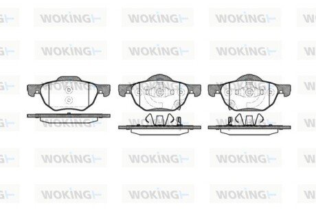 Колодки гальмівні диск. перед. (Remsa) Honda Accord 03>08 (P11683.02) WOKING P1168302