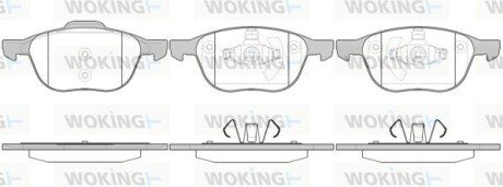 Колодки гальмівні диск. перед. (Remsa) Ford C-max 1.6 07-10,Ford C-max 1.8 07-10 (P11823.00) WOKING P1182300 (фото 1)