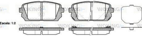 Колодки гальмівні диск. задн. (Remsa) Hyundai ix35, Kia Carens III (P12033.02) WOKING P1203302 (фото 1)