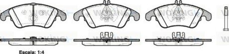 Тормозной колодки диск. перед. (выр-во Remsa) MB C204 E212 Girling ver. (P12043.00) WOKING P1204300