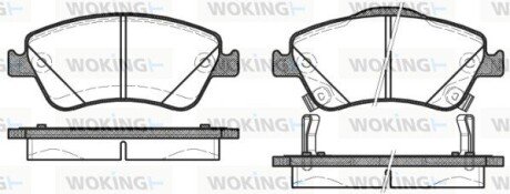 Колодки гальмівні диск. перед. (Remsa) Toyota Auris 06>12 (P12103.02) WOKING P1210302