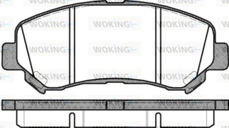 Колодки гальмівні диск. перед. (Remsa) Nissan Qashqai qashqai 2 i 1.5 06-13,Nissan Qashqai qashqai 2 i 1.6 06-13 (P12183.00) WOKING P1218300 (фото 1)