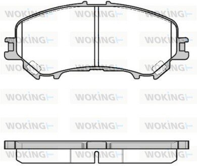 Тормозные колодки пер. NISSAN QASHQA/RENAULT KADJAR 1.2-2.0 15- WOKING P12183.22