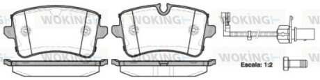 Колодки гальмівні диск. задн. (Remsa) Audi A4 09>16 A6 11>18 Q5 08>17 / Porsche Macan (P12433.10) WOKING P1243310